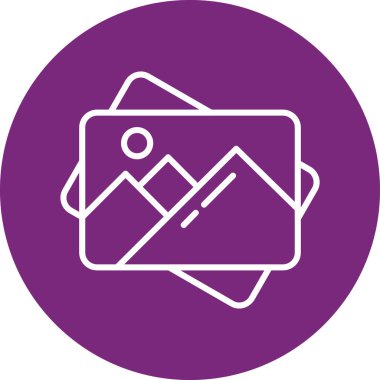 Benzersiz resim çerçeve vektör simgesi