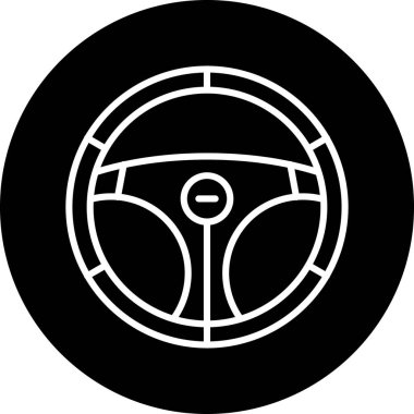 Bir araba simgesinin vektör illüstrasyonu