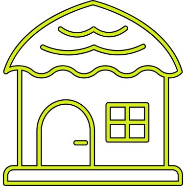 Bina. Web simgesi basit illüstrasyon