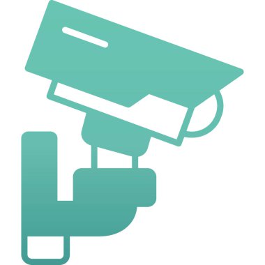 CCTV kamera simgesi. Vektör çizim