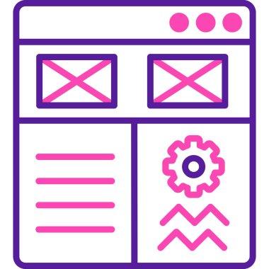 Web tarayıcı simgesi modern vektör illüstrasyonu