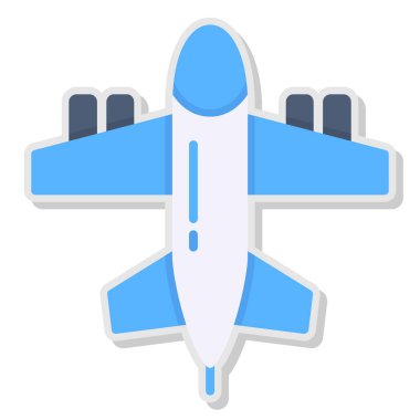 uçak ikonu vektör illüstrasyonu