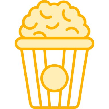 Patlamış mısır. Web simgesi basit illüstrasyon