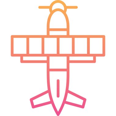 Uçak simgesinin vektör illüstrasyonu