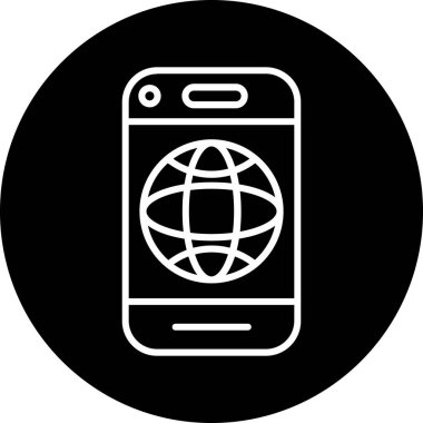 Cep telefonu. Web simgesi basit illüstrasyon