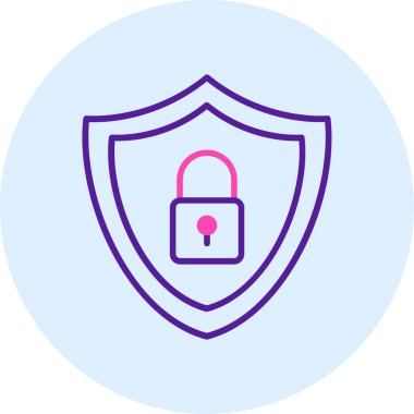 kalkan ağ simgesi basit illüstrasyon