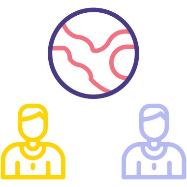 Taşaklı bir erkek ve kadının vektör çizimi