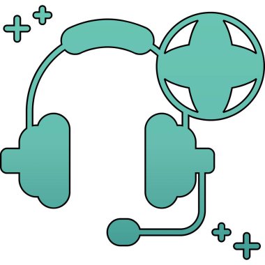 kulaklık simgesi vektör illüstrasyonu