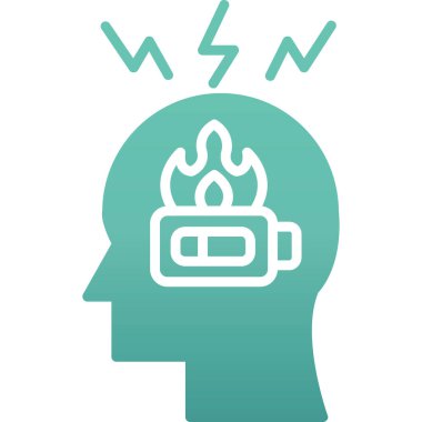 Baş ağrısı simgesinin vektör çizimi