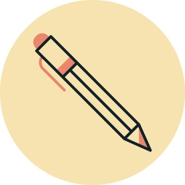 Kalem. Web simgesi basit illüstrasyon