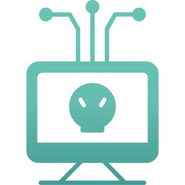 Uzaylı simgesi vektör illüstrasyonu