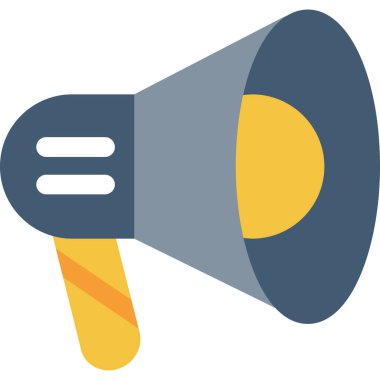 megafon web simgesi, vektör çizim