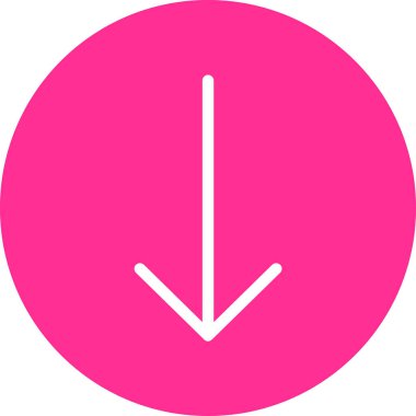 ok yönü aşağı ana hat biçiminde simge