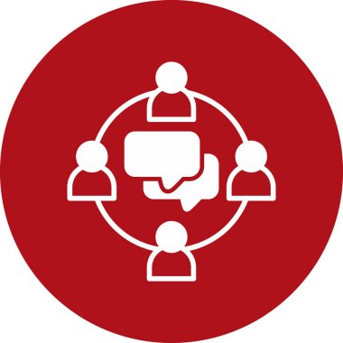 Bir sohbet simgesinin vektör illüstrasyonu