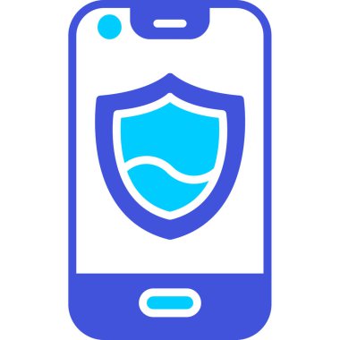 mobil güvenlik web simgesi basit tasarım