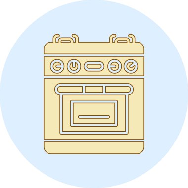 Fırın. Web simgesi basit illüstrasyon