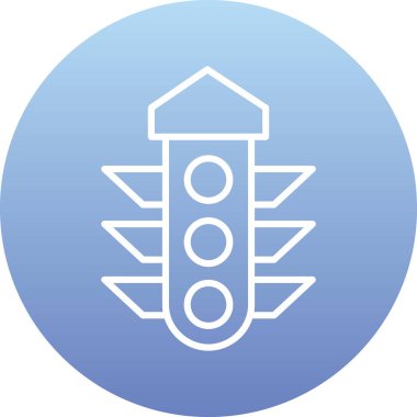 Benzersiz trafik konisi vektör simgesi