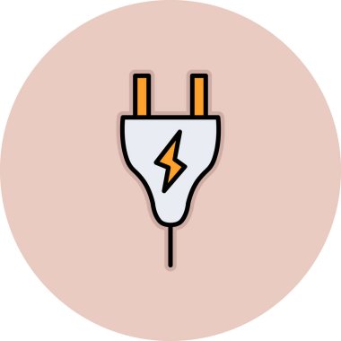 elektrik dolgu ikonu vektör illüstrasyonu