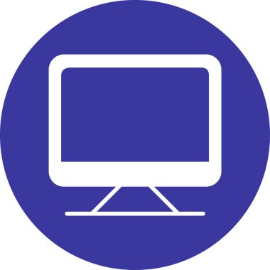 Monitör simgesinin vektör illüstrasyonu