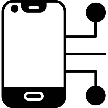 Mobil kutsal kişilerin resmi, vektör çizim.