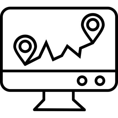 gps. Web simgesi basit illüstrasyon