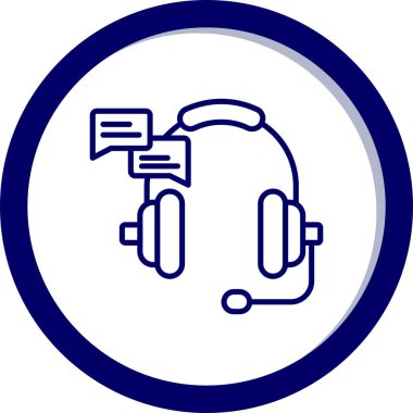 Kulaklık. Web simgesi basit illüstrasyon