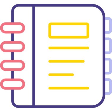 Kitap. Web simgesi basit illüstrasyon