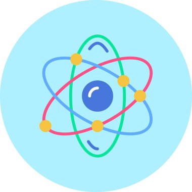 atom. Web simgesi basit illüstrasyon