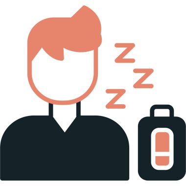 Uyuyan Adam simgesi vektör illüstrasyonu