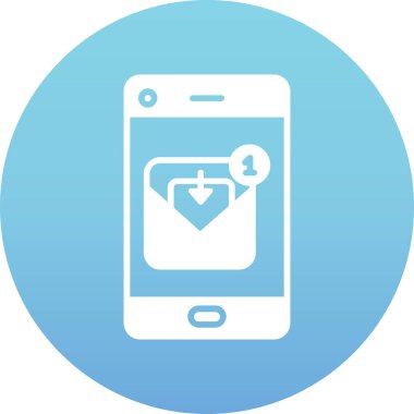 Cep telefonu. Web simgesi basit illüstrasyon