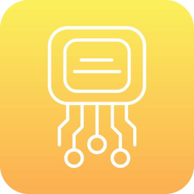 Devre kartı simgesi. vektör illüstrasyonu