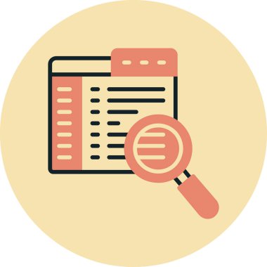 Arama düz vektör simgesi