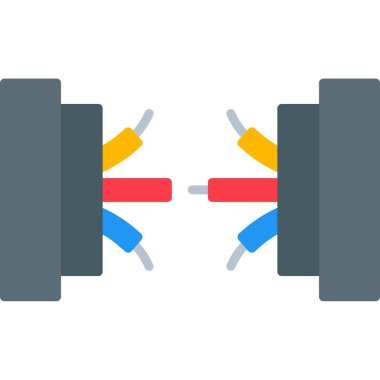 Bir çizgi film halterinin vektör rengi çizimi