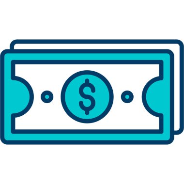 Bill izole dolar simgesi tasarım