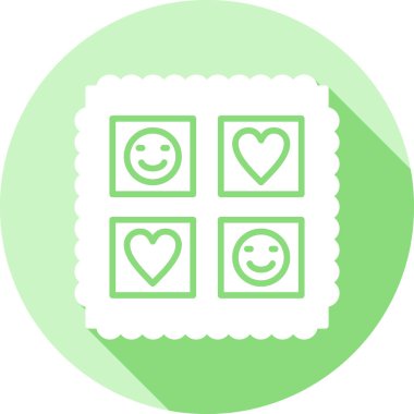 Gülümseme vektör simgesi. biçim iki renkli düz sembol, gri ve cyan sembol, yuvarlak açılar, beyaz arkaplan.