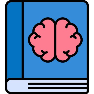 beyin kitabı vektör illüstrasyonu