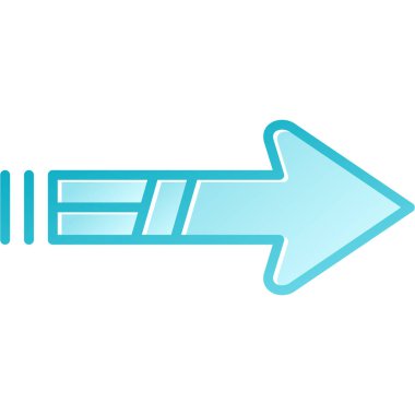 ok sağ yön simgesi - taslak biçimi