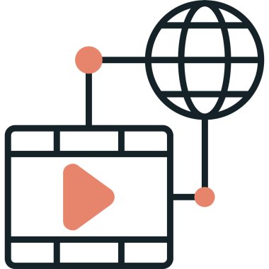 video simgesi vektör illüstrasyonu