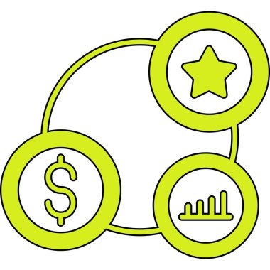 iş ve finans ikonu vektör illüstrasyonu