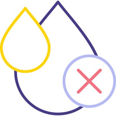 Bir damla su ikonunun vektör illüstrasyonu