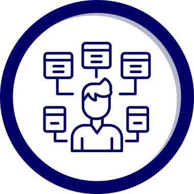 Bir insan simgesinin vektör illüstrasyonu