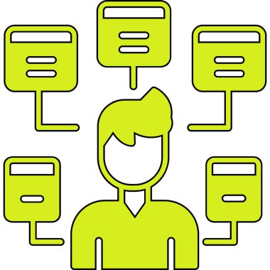 Müşteri desteği simgesi, basit vektör illüstrasyonu