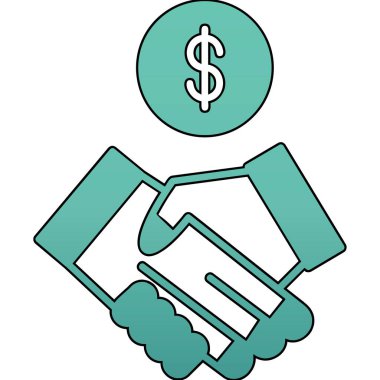 Dolar işareti vektör simgesi