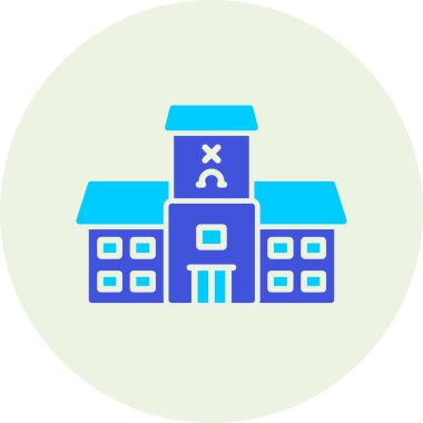 Bina. Web simgesi basit illüstrasyon