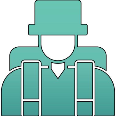 Moda tarzında izole edilmiş erkek simgesi