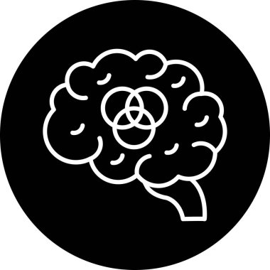 Beyin. Web simgesi basit illüstrasyon