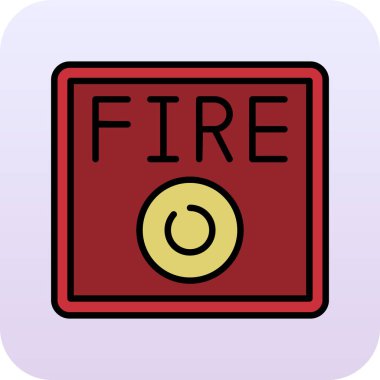 ateş düğmesi simgesi, vektör illüstrasyonu