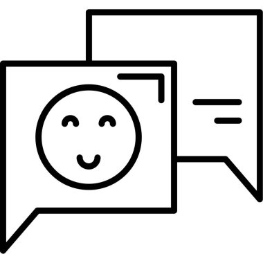 Konuş. Web simgesi basit illüstrasyon