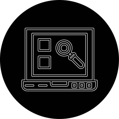 Arama simgesi vektör illüstrasyonu