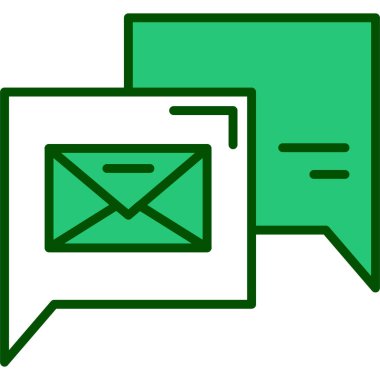 ileti vektör renk çizgisi simgesi